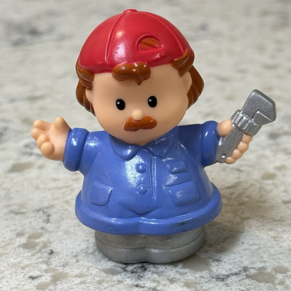 Fisher Price Little People Michael Mechanic Mac Mike Racing Ramps Guy 2001 VTG